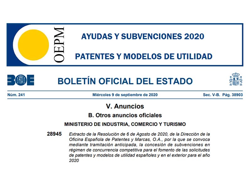 Ayudas y Subvenciones 2020